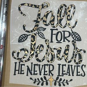 Leopard Print DTF transfer- Fall for Jesus
